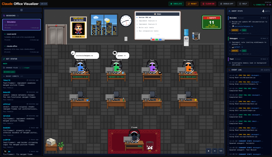 A One-Person AI Virtual Team: Three AI Team Visualization Management Tools - Visualizing OpenClaw