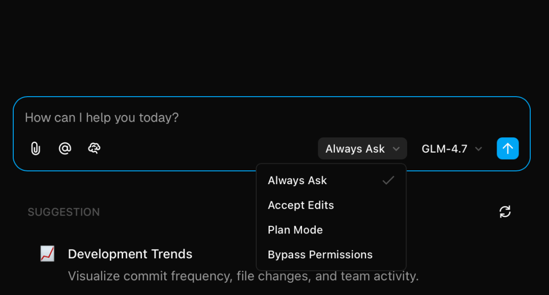 Conversation Area Mode Switching
